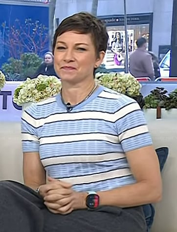 Stephanie’s blue stripe tee on Today