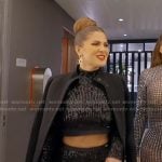 Stephanie’s black sequin crop top and pants on The Real Housewives of Miami