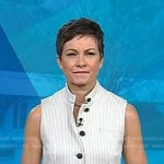 Stephanie’s white pinstripe vest on Today