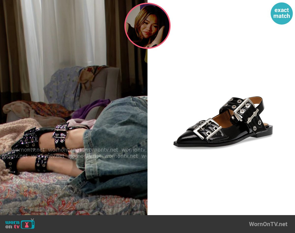 Luna’s buckled shoes on The Bold and the Beautiful