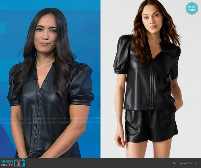 Steve Madden Jane Top in Black worn by Emilie Ikeda on Today
