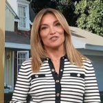 Kit’s striped cardigan on Access Hollywood