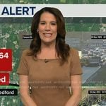 Heather O’Rourke's beige suede dress on Good Morning America