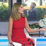 Savannah’s black suede chunky heel sandals on Today