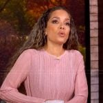 Sunny’s pink ribbed sweater and skirt on The View