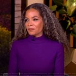 Sunny’s purple turtleneck dress on The View