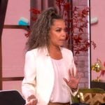 Sunny’s white blazer and skirt on The View
