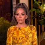 Sunny’s yellow floral print maxi dress on The View