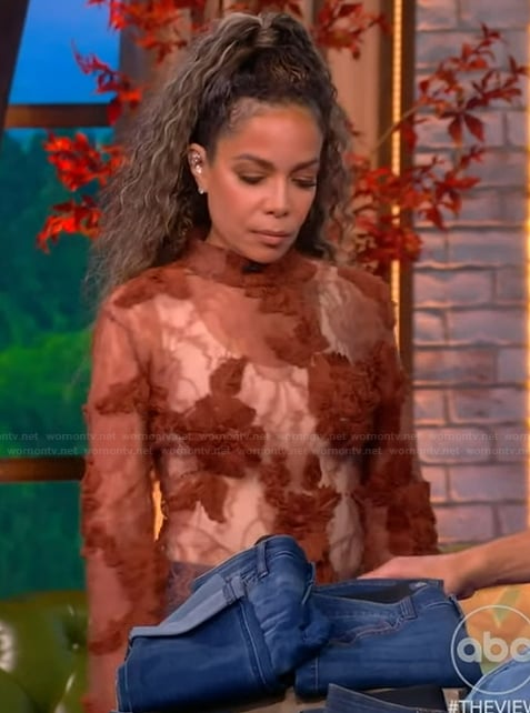 Sunny's brown lace top on The View