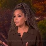 Sunny’s green knit wrap dress on The View