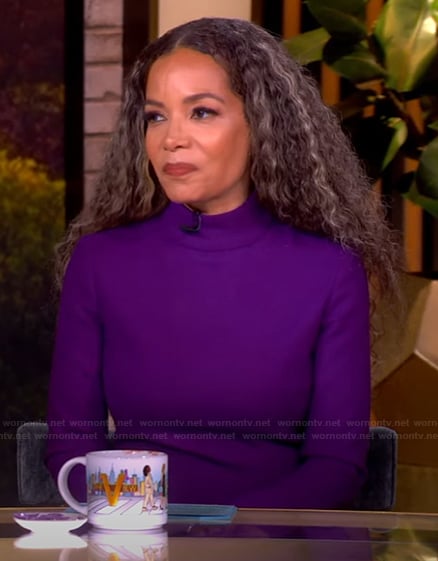 Sunny’s purple turtleneck dress on The View