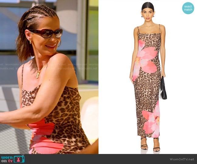 Superdown Megan Maxi Dress worn by Julia Lemigova (Julia Lemigova) on The Real Housewives of Miami