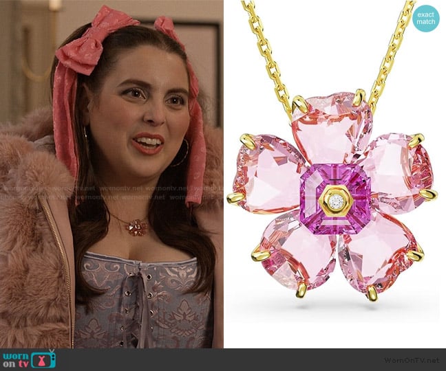 Swarovski Idyllia Flower Crystal Pendant Necklace worn by Althea (Beanie Feldstein) on Only Murders in the Building
