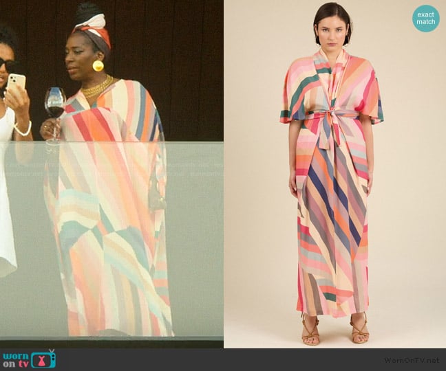 Tallulah and Hope Longer-Length Stripe Dress Multi Dress worn by Isabella Russell-Bailey (Tanya Moodie) on The Girlfriend
