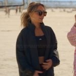 Tamra’s sheer panel track jacket on The Real Housewives of Orange County