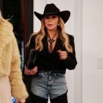 Tamra’s black colorblock jeans on The Real Housewives of Orange County