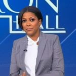 Tamron’s gray rhinestone embellished blazer on Tamron Hall Show