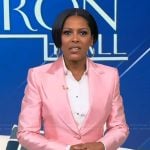 Tamron’s pink satin blazer and pants on Tamron Hall Show