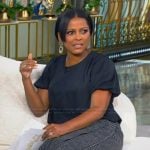 Tamron’s black top and plaid pants on Tamron Hall Show