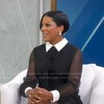 Tamron Hall’s black collared sheer dress on Good Morning America