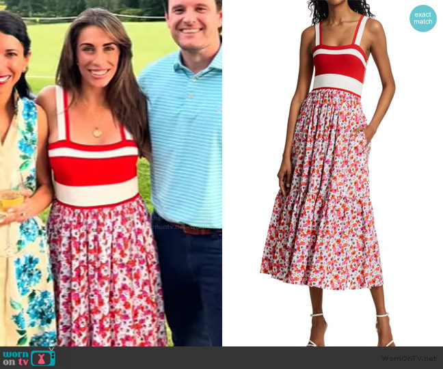 Tanya Taylor Gianna Floral Midi Dress worn by Alyssa Farah Griffin on The View