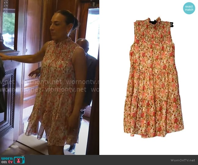 Taylor Sleeveless Floral Dress worn by Michelle Miller on CBS Mornings
