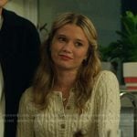 Taylor’s whtie cable knit cardigan on The Summer I Turned Pretty
