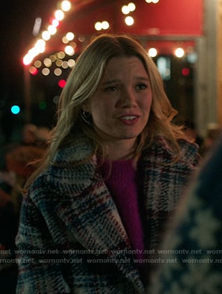 Taylor's plaid coat on The Summer I Turned Pretty