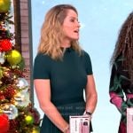 Sara’s teal top and skirt on The View