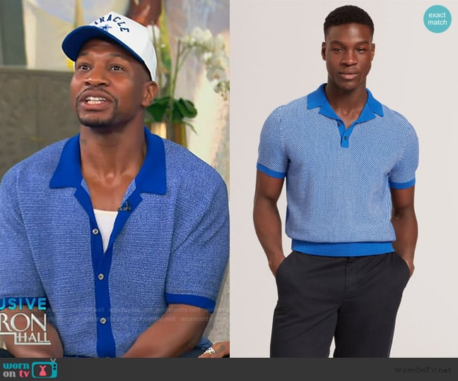 Jonathan’ blue knit polo on Tamron Hall Show