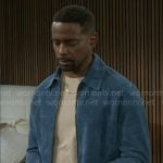 Ted’s blue suede jacket on Beyond the Gates