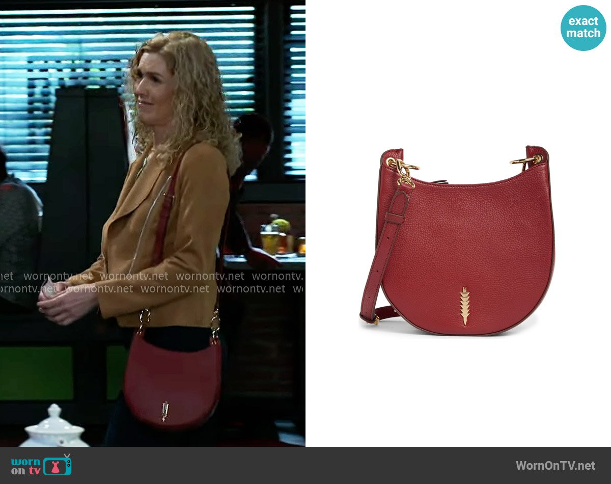Thacker Sofia Crossbody Bag worn by Jan Morgan (Jerri Tubbs) on Beyond the Gates