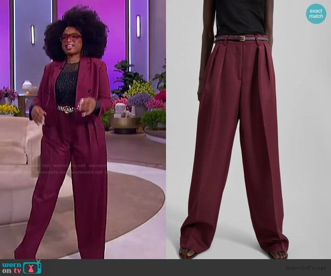 The Frankie Shop Tansy Pleated Trousers worn by Jennifer Hudson on The Jennifer Hudson Show