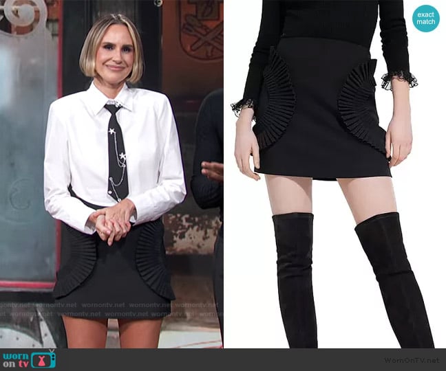 The Kooples Romantic Crepe Mini Skirt