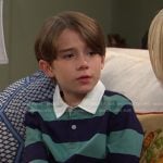 Thomas’s green and navy stripe rugby shirt on Days of our Lives