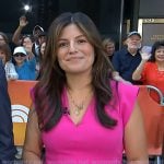 Adrianna’s pink v-neck midi dress on Today