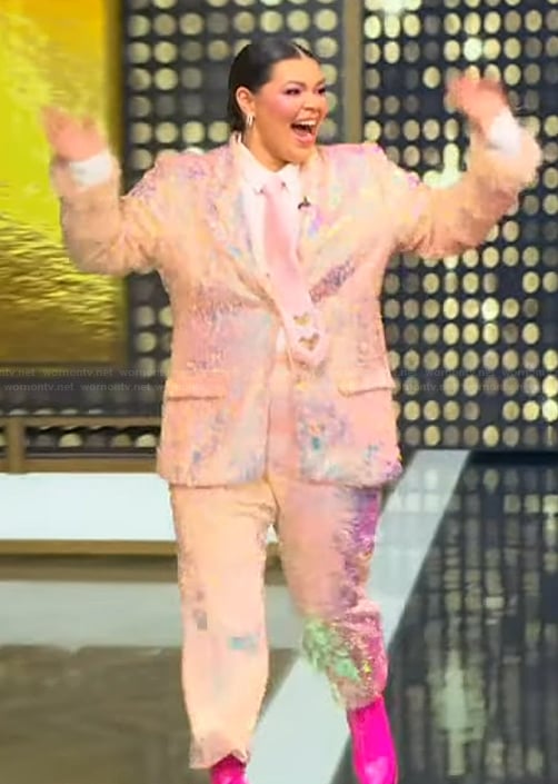 Tiffany Baira’s sequin blazer and pants on Tamron Hall Show