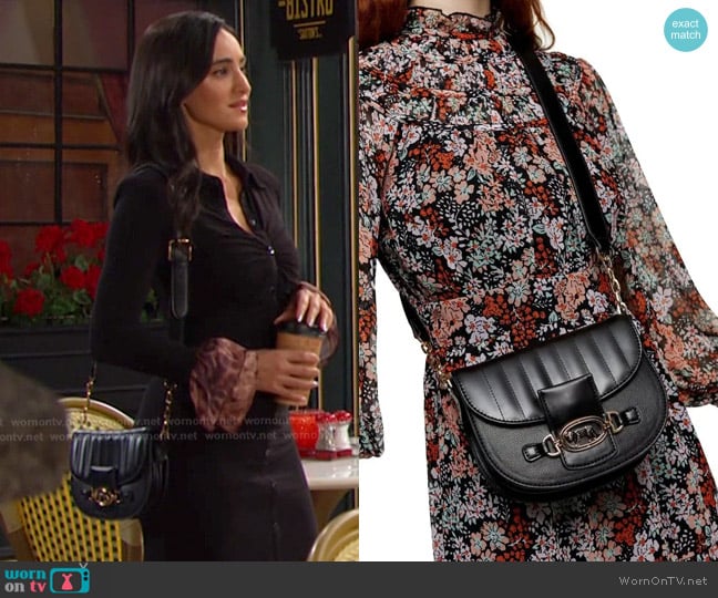 Topshop Panther Trophy Faux Leather Crossbody Bag worn by Gabi Hernandez (Cherie Jimenez) on Days of our Lives