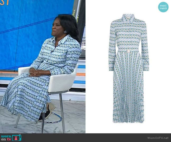 Tory Burch Graphic-print Twill Dress worn by Dr. Angela Lamb on Today