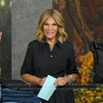 Tory’s black layered short sleeve dress on Good Morning America