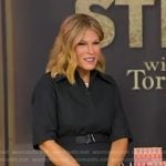 Tory’s black belted denim dress on Good Morning America