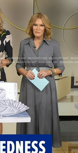 Tory's grey midi shirtdress on Good Morning America