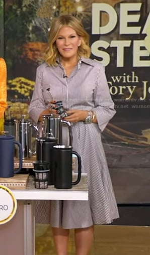 Tory’s striped shirtdress on Good Morning America