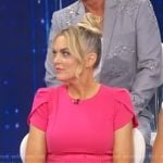 Elaine Hendrix’s pink tulip-sleeve dress on Good Morning America