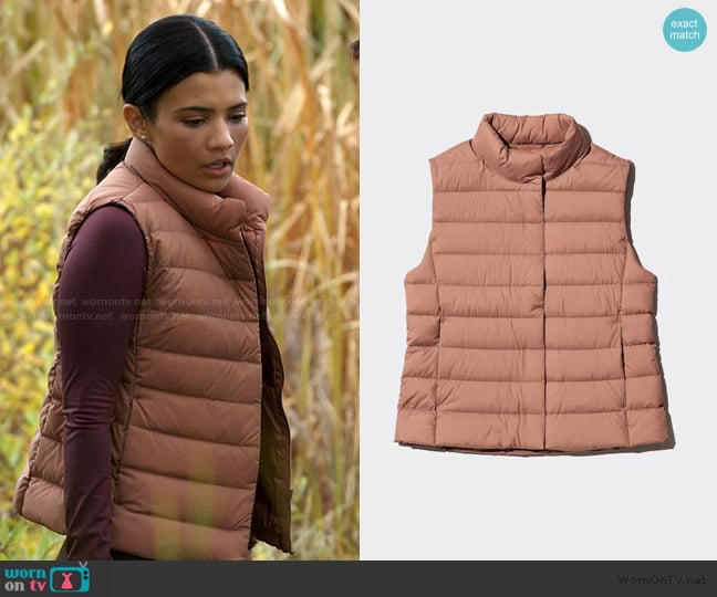 Uniqlo Ultra Light Down Vest worn by Jackie Howard (Nikki Rodriguez) on My Life with the Walter Boys