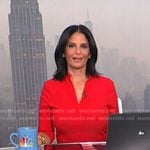 Darlene's red v-neck sheath dress on Today
