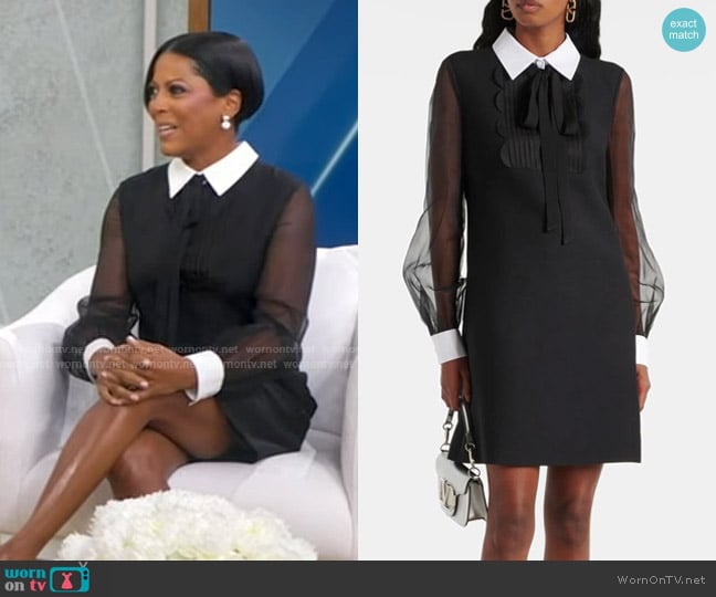 Valentino Crepe Couture Minidress worn by Tamron Hall on Good Morning America