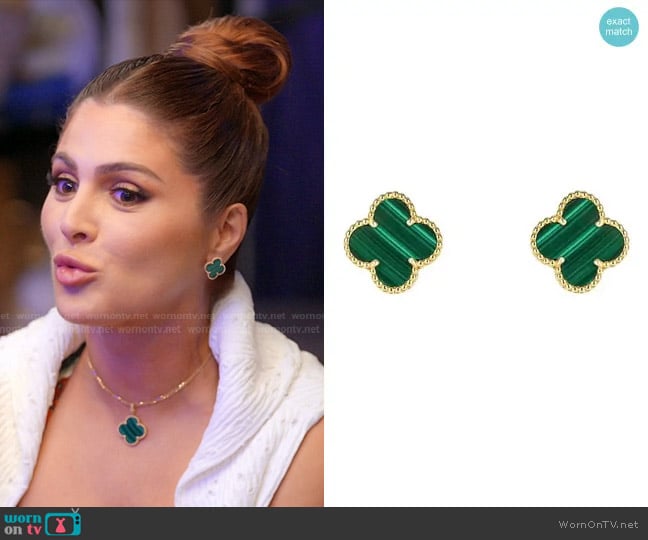 Van Cleef & Arpels Vintage Alhambra Earrings worn by Stephanie Shojaee (Stephanie Shojaee) on The Real Housewives of Miami