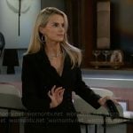 Vanessa’s black lace-up blazer dress on Beyond the Gates