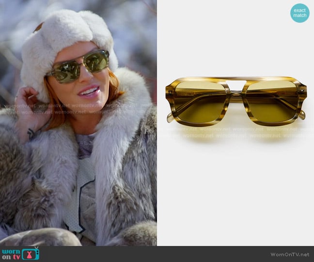 Vehla Dixie Sunglasses in Camo Khaki worn by Whitney Rose on The Real Housewives of Salt Lake City